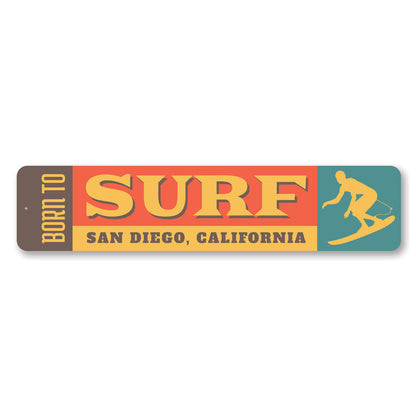 Born to Surf Metal Sign