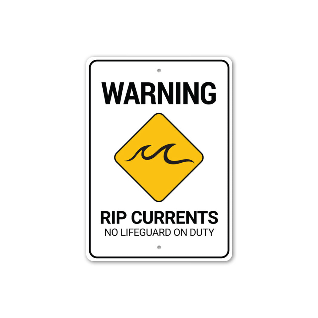 Rip Currents Warning Sign