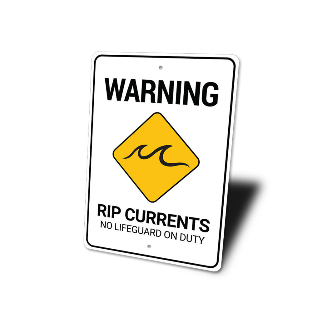 Rip Currents Warning Sign