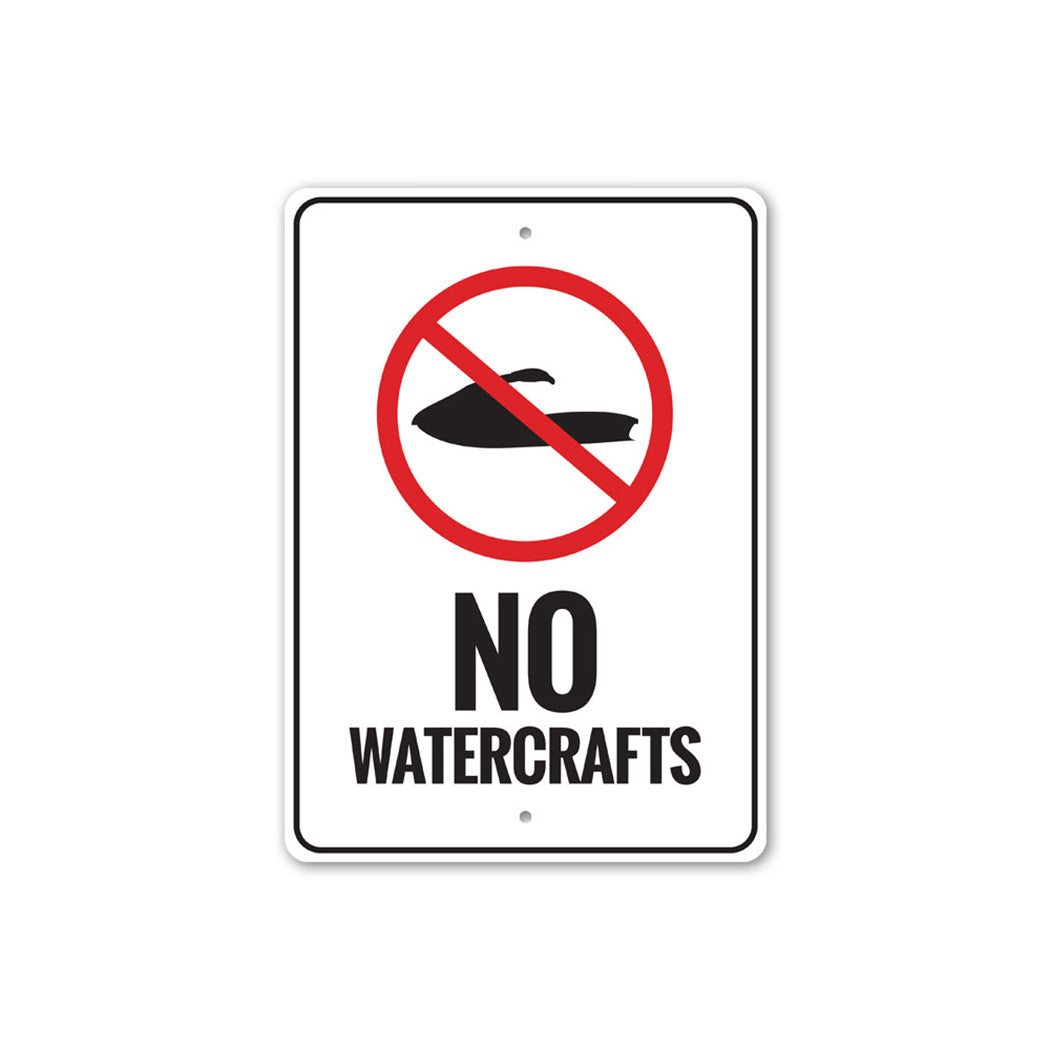 No Watercrafts Sign