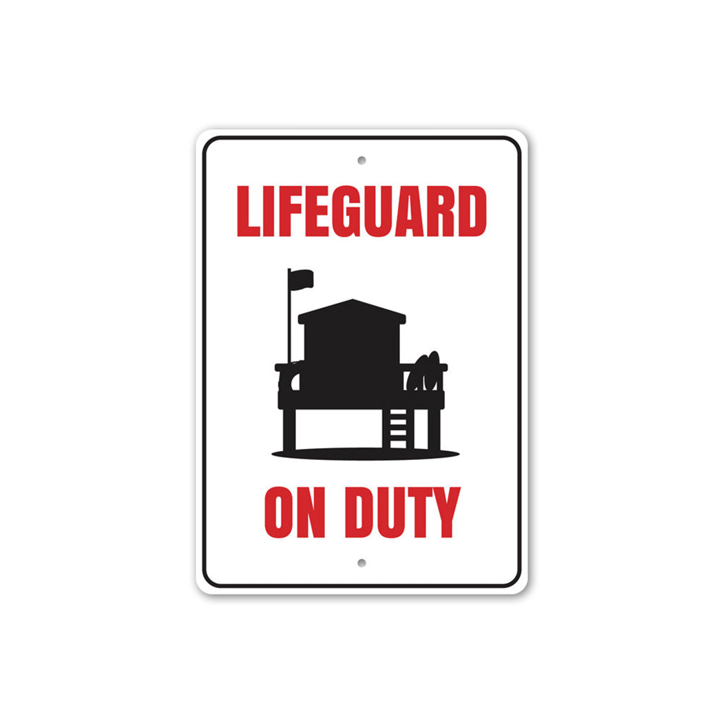 Lifeguard on Duty Sign