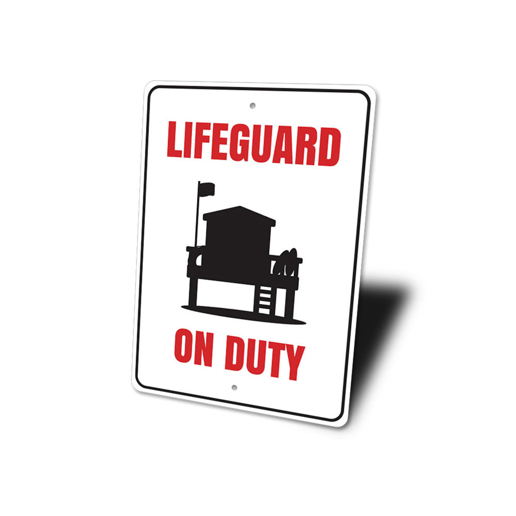 Lifeguard on Duty Sign