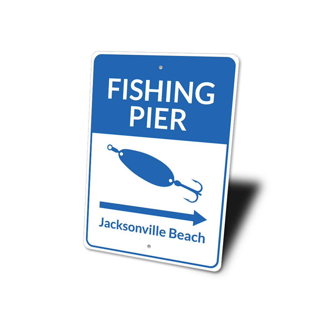 Fishing Pier Arrow Sign