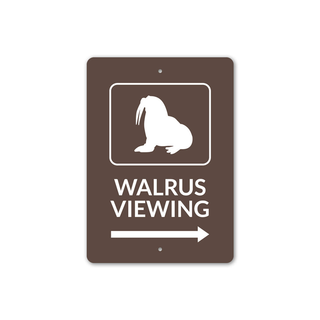 Walrus Viewing Metal Sign