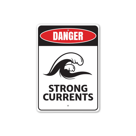 Strong Currents Danger Sign