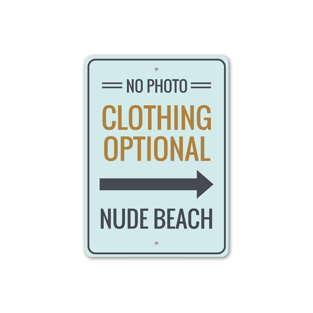 Clothing Optional Nude Beach Sign