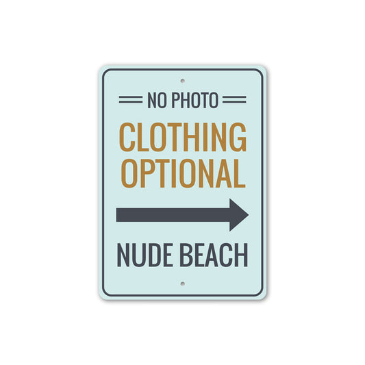 Clothing Optional Nude Beach Sign