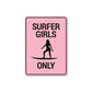 Surfer Girl Power Metal Sign