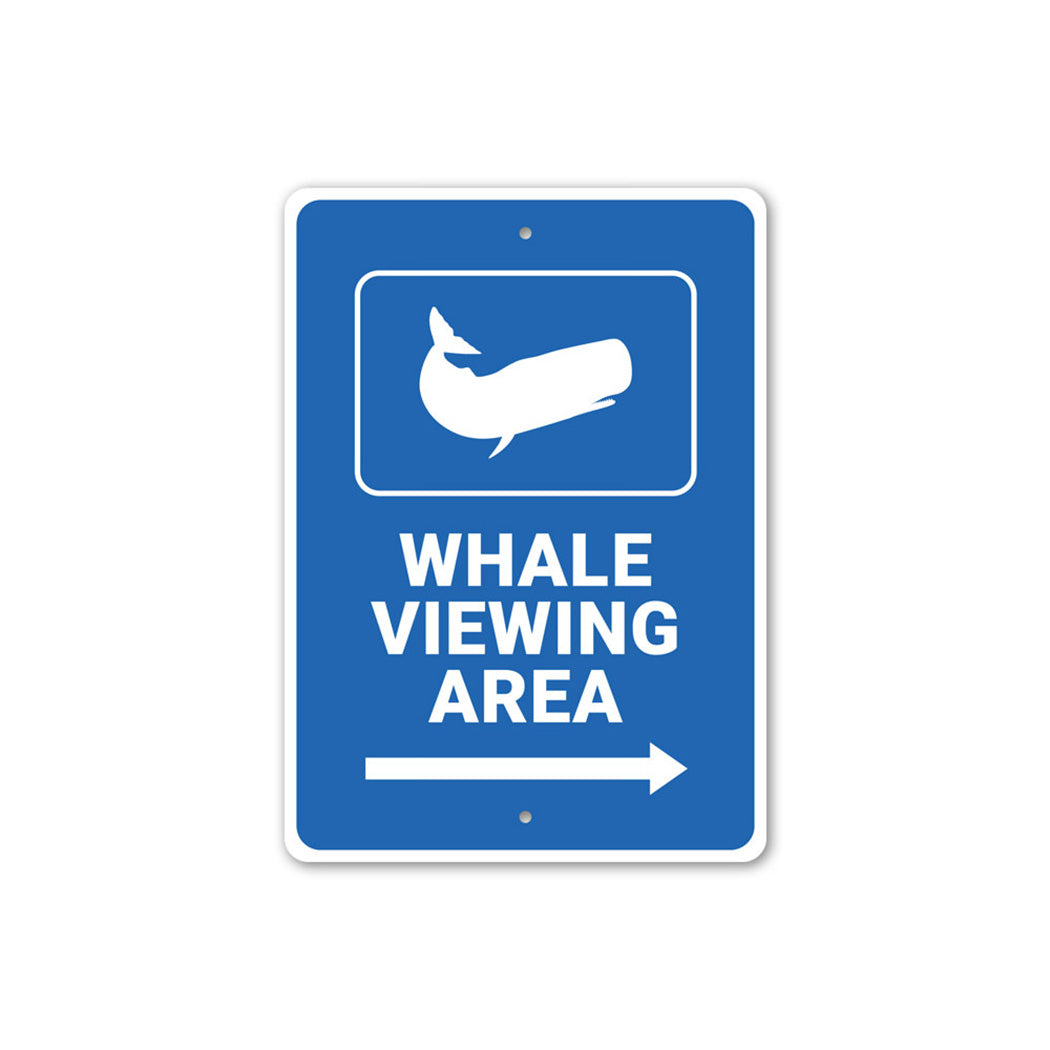 Whale Viewing Area Metal Sign