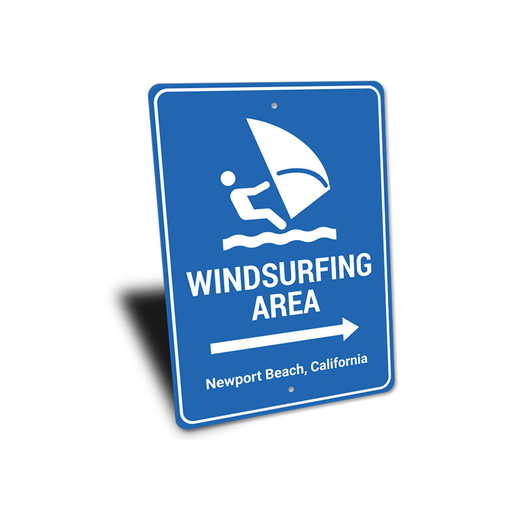 Windsurfing Area Arrow Sign