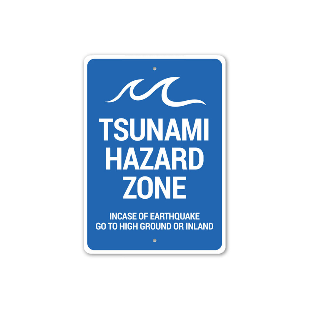 Tsunami Hazard Zone Sign