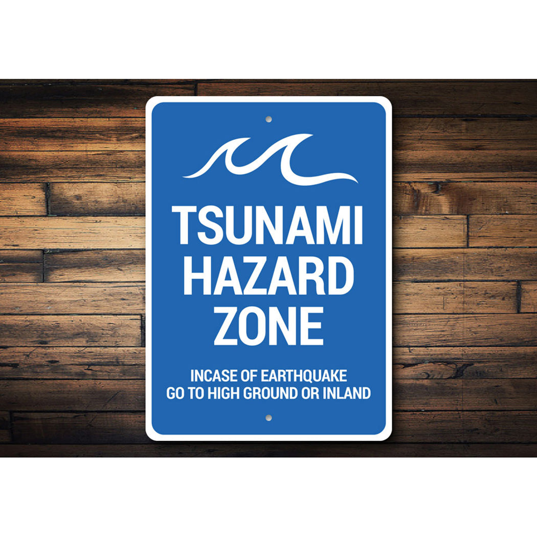 Tsunami Hazard Zone Sign