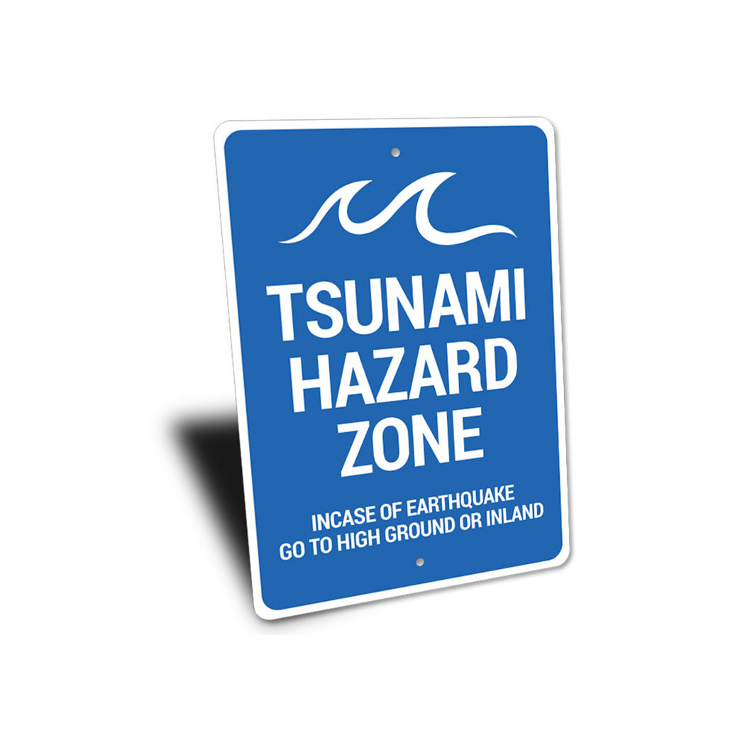 Tsunami Hazard Zone Sign