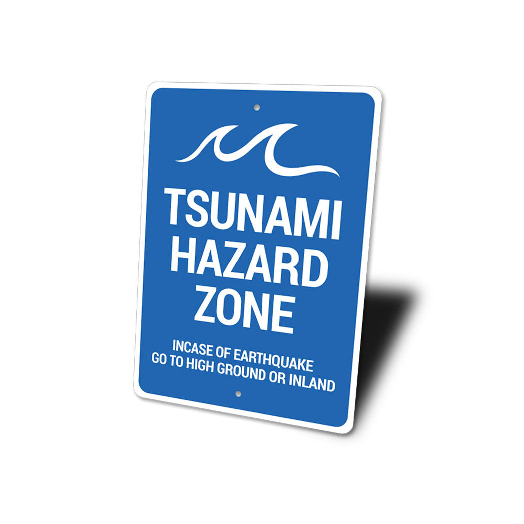 Tsunami Hazard Zone Sign