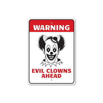 Clown Warning Sign