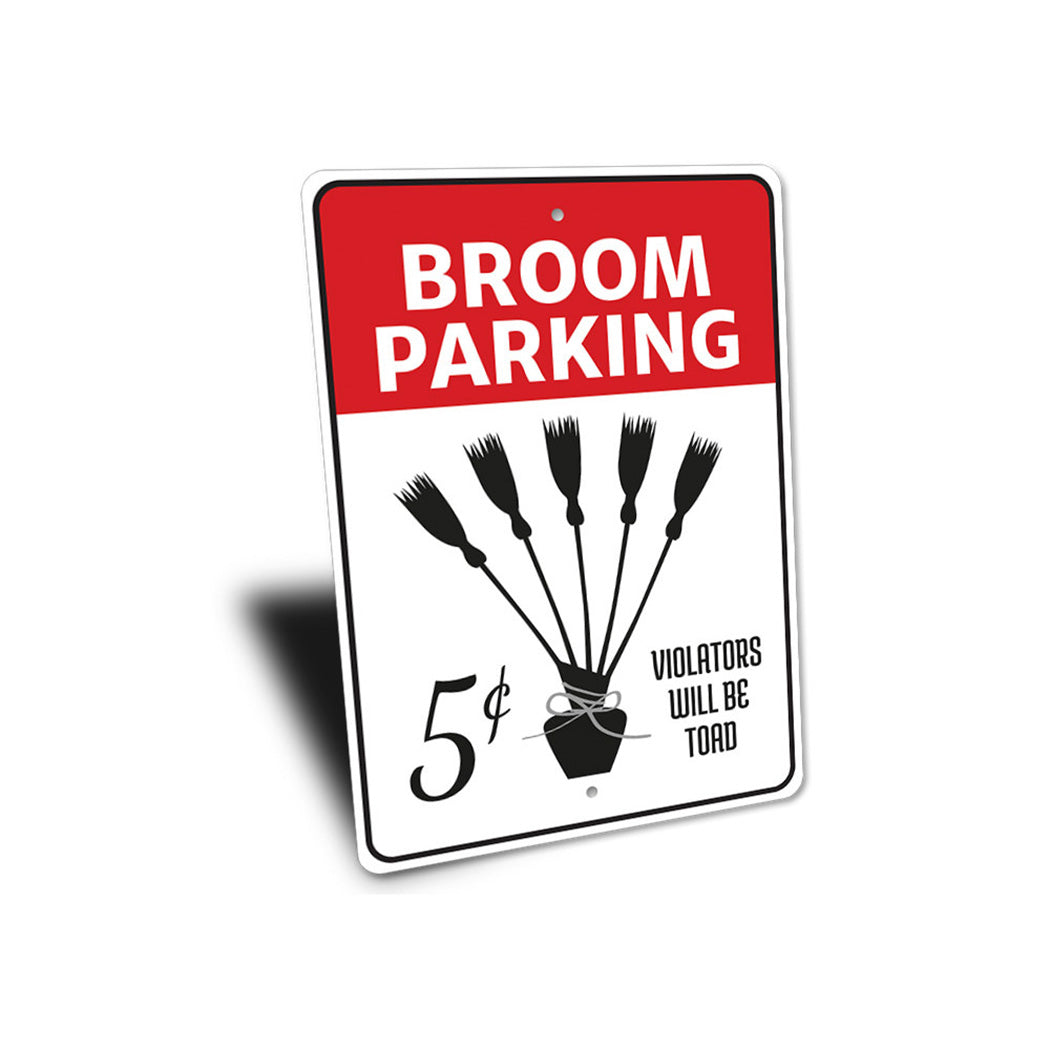 Broom Parking Witch Sign