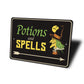 Potions and Spells Sign