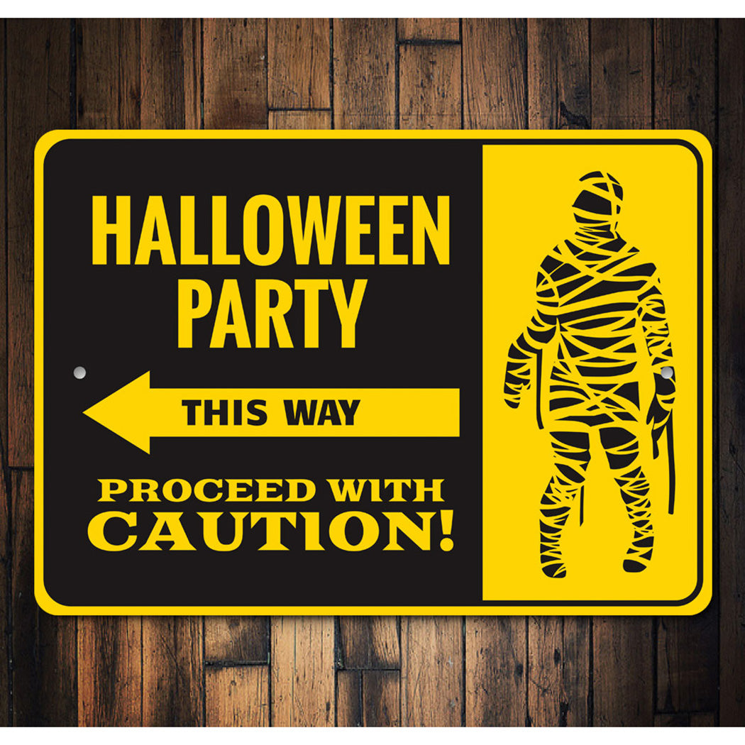 Halloween Party This Way Sign