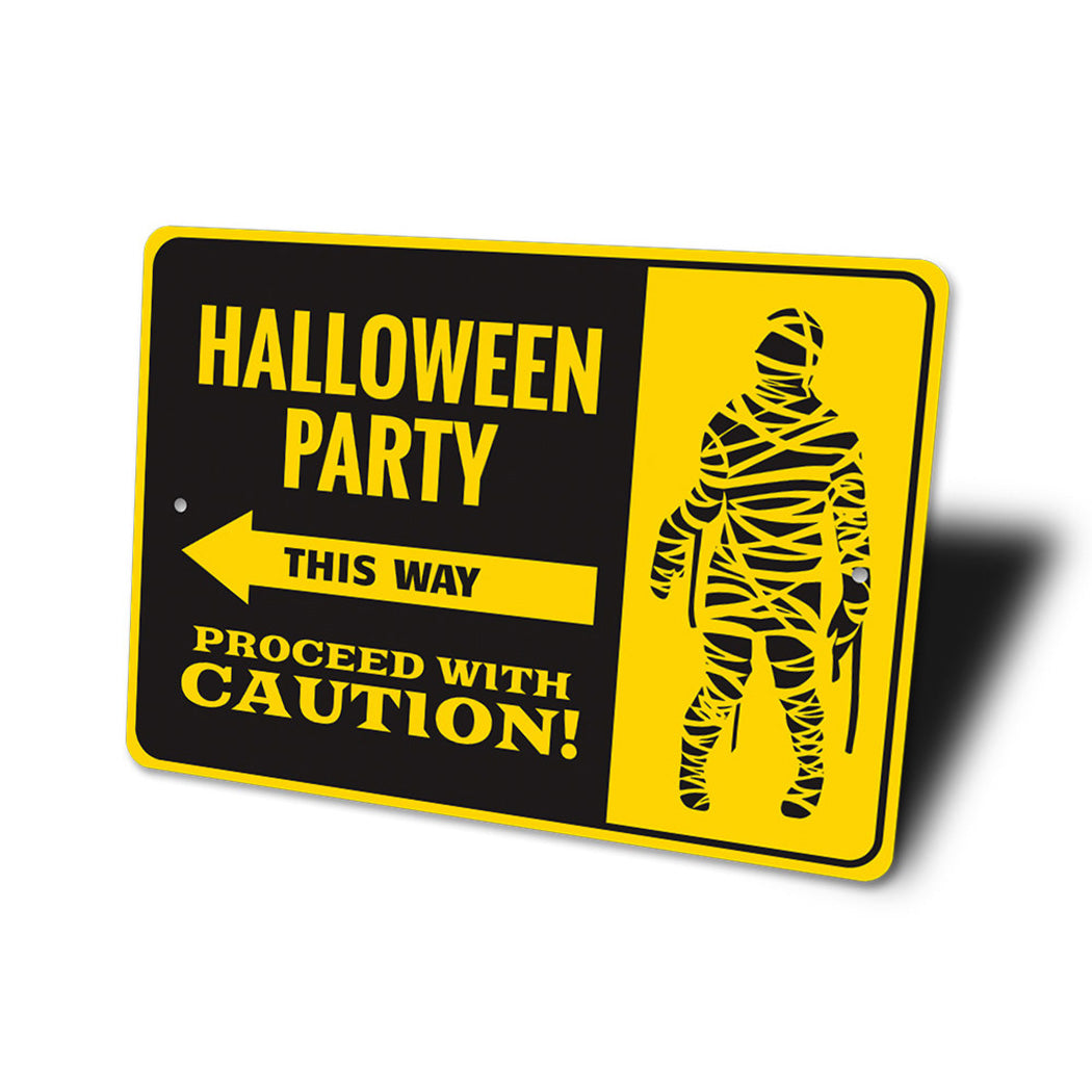 Halloween Party This Way Sign