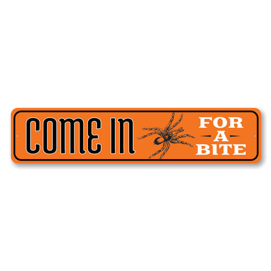Spider Welcome Metal Sign