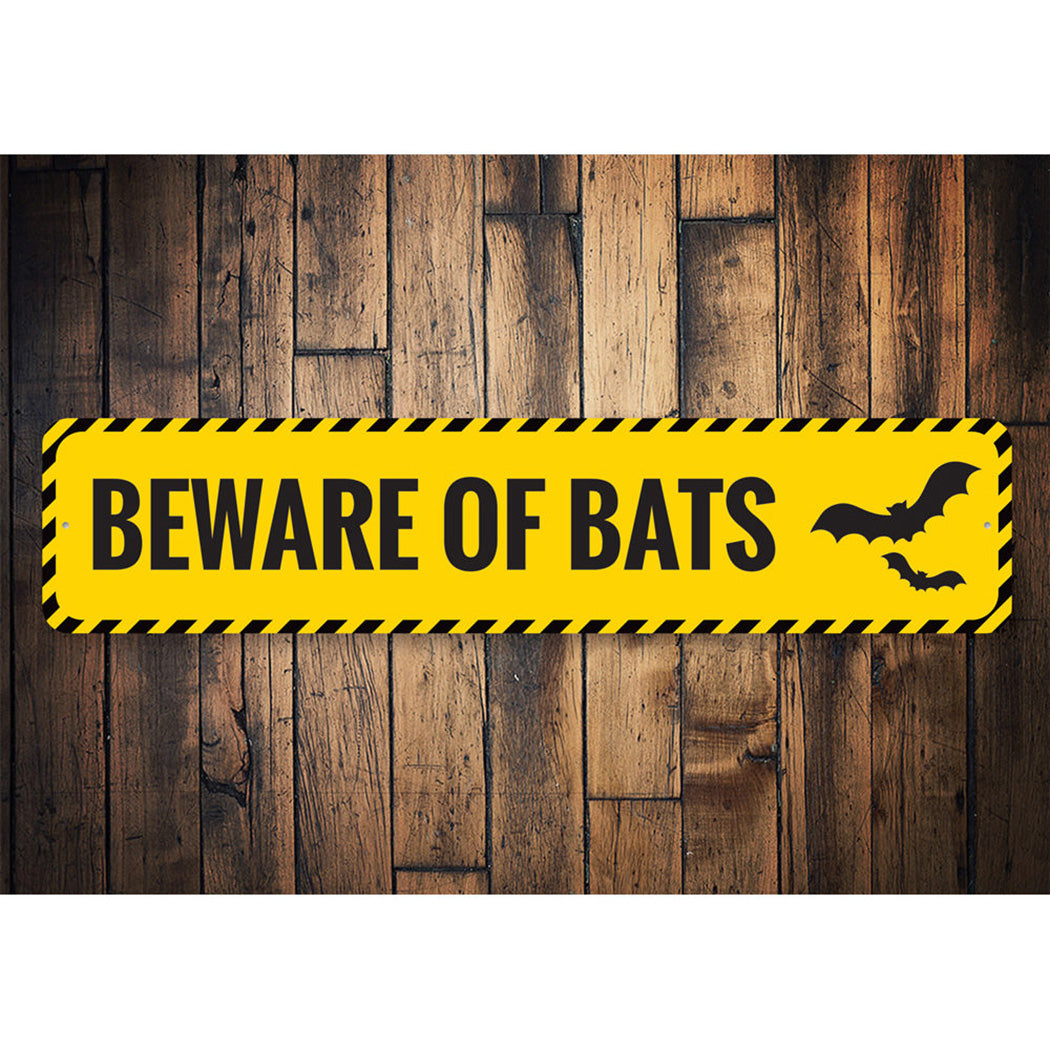 Beware of Bats Sign