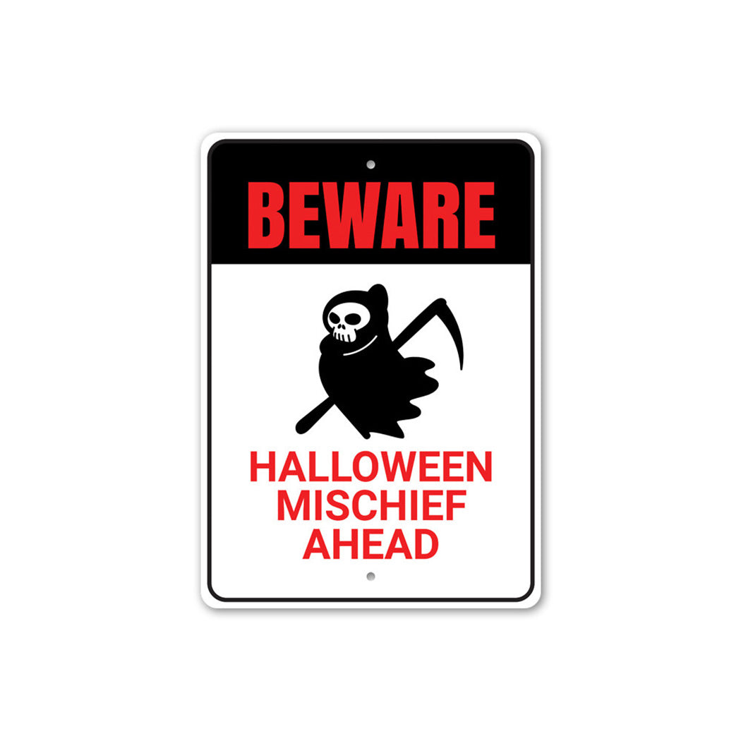 Beware Grim Reaper Sign