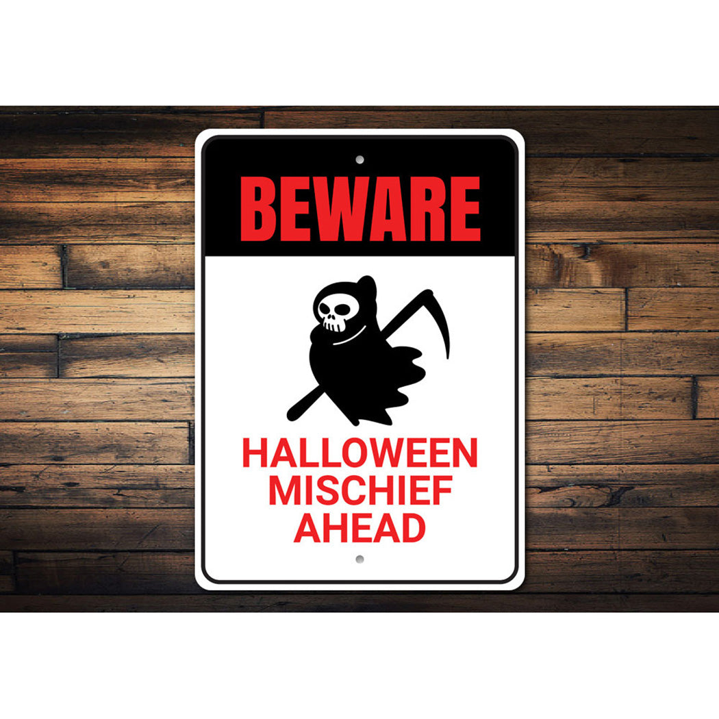 Beware Grim Reaper Sign
