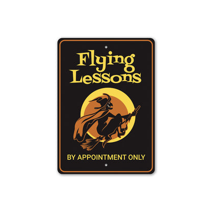 Flying Lessons Witch Sign