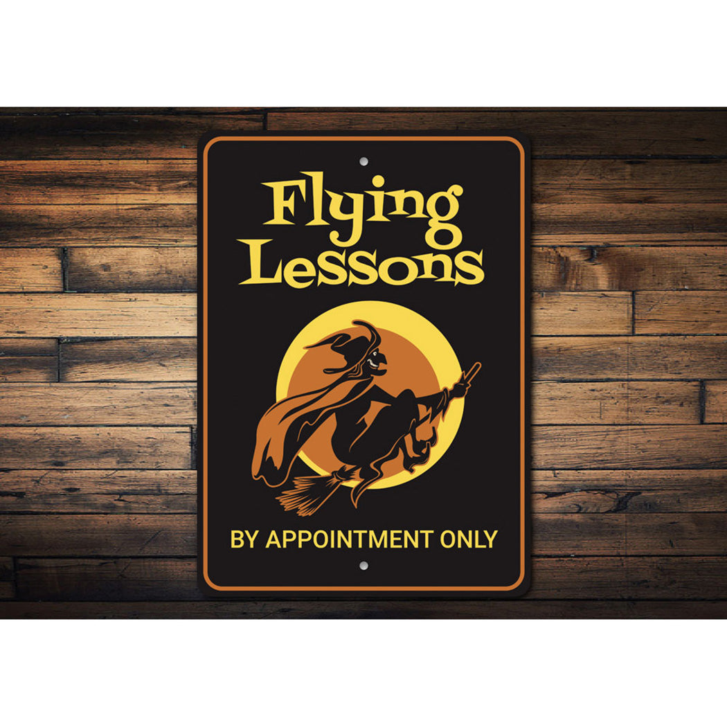 Flying Lessons Witch Sign