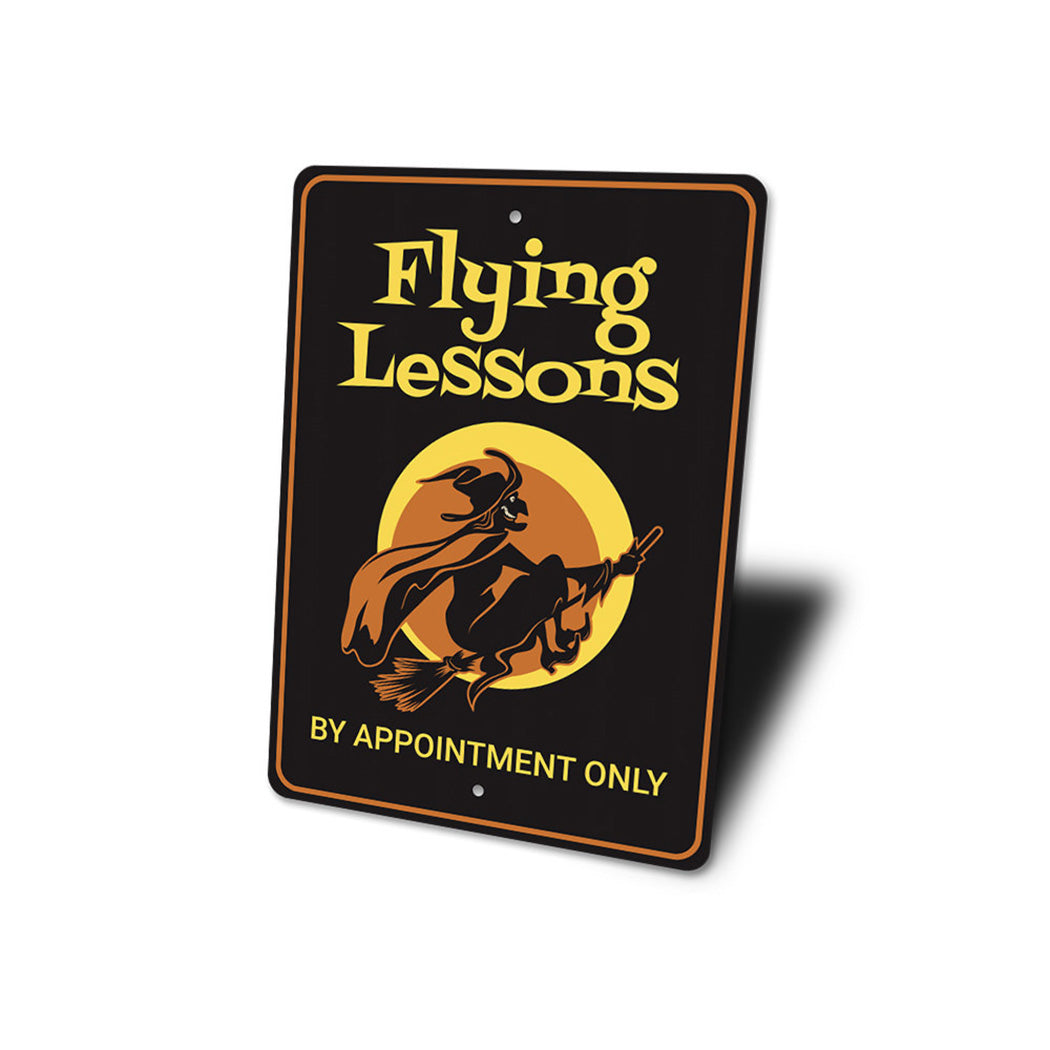 Flying Lessons Witch Sign