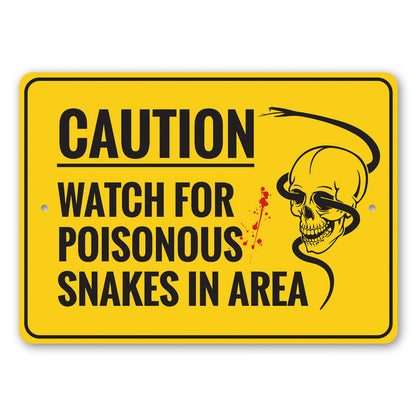 Poisonous Snakes Sign