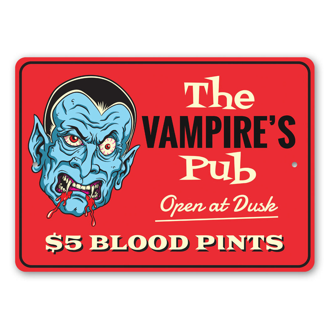 The Vampire Pub Metal Sign