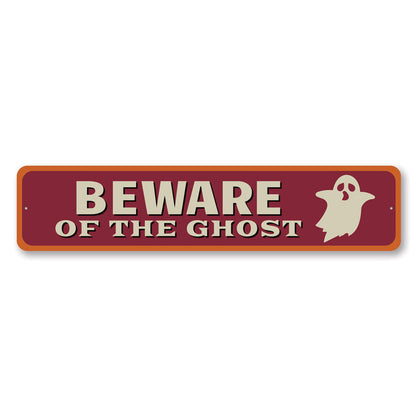 Ghost Halloween Metal Sign