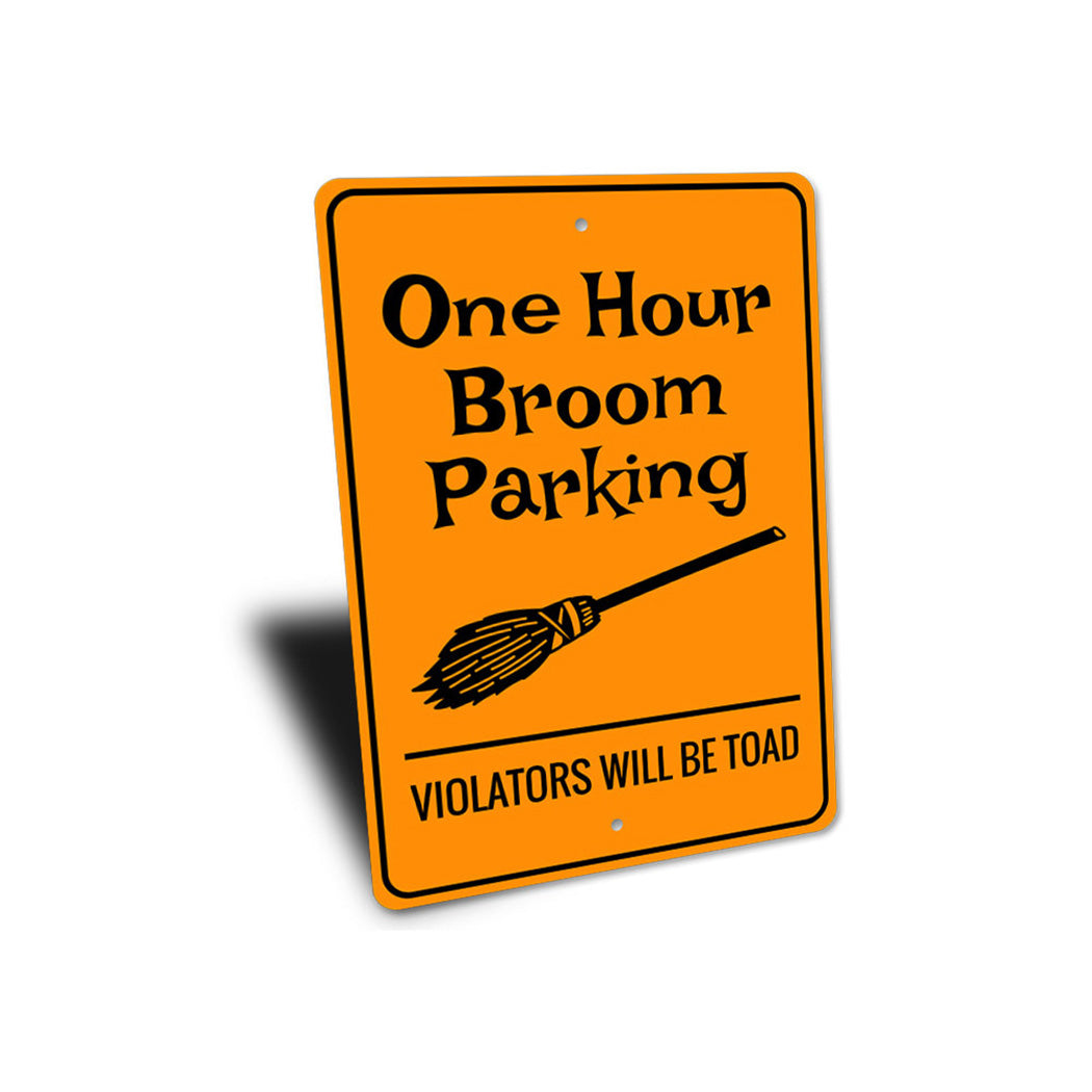 Broom Parking Halloween Sign