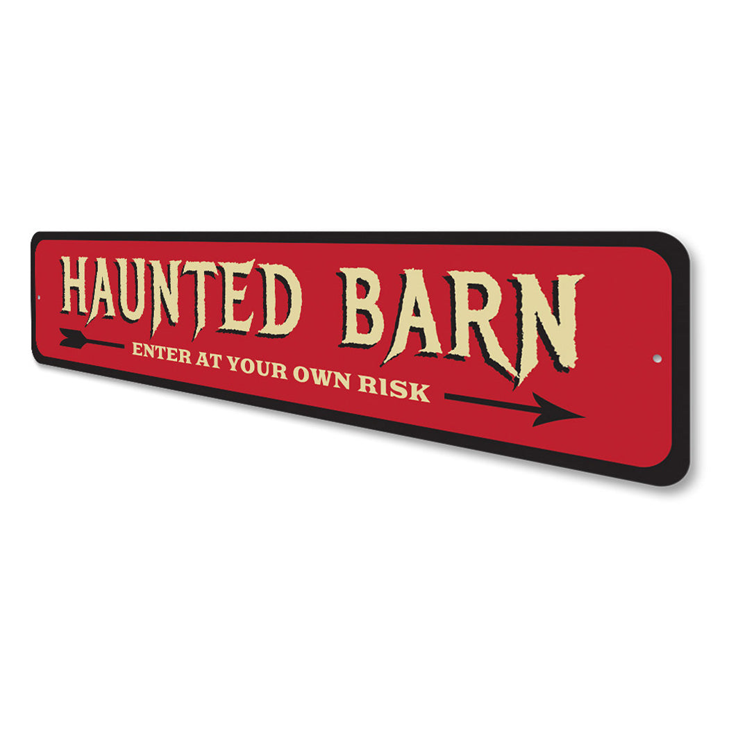 Haunted Barn Sign