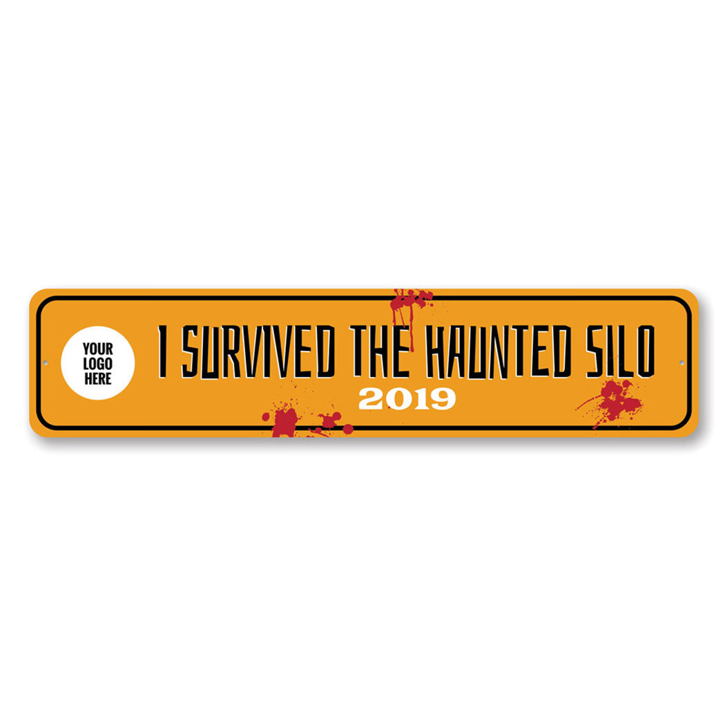 Haunted Silo Metal Sign