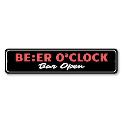 Beer O Clock Metal Sign