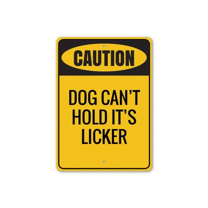 Funny Caution Dog Sign