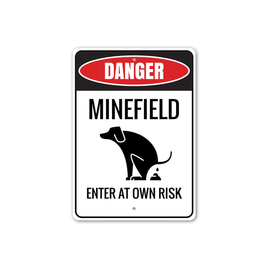 Minefield Dog Sign