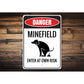 Minefield Dog Sign