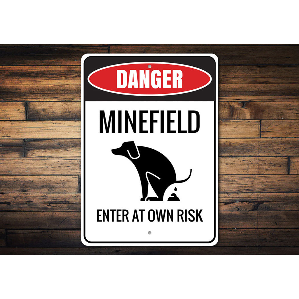 Minefield Dog Sign