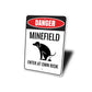 Minefield Dog Sign