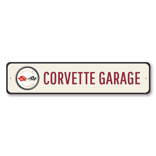 Corvette Garage Metal Sign