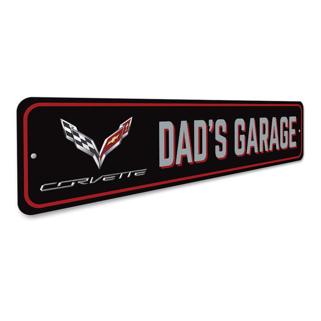 Dads Corvette Garage Sign