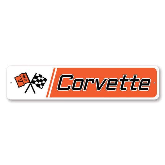 Novelty Corvette Metal Sign
