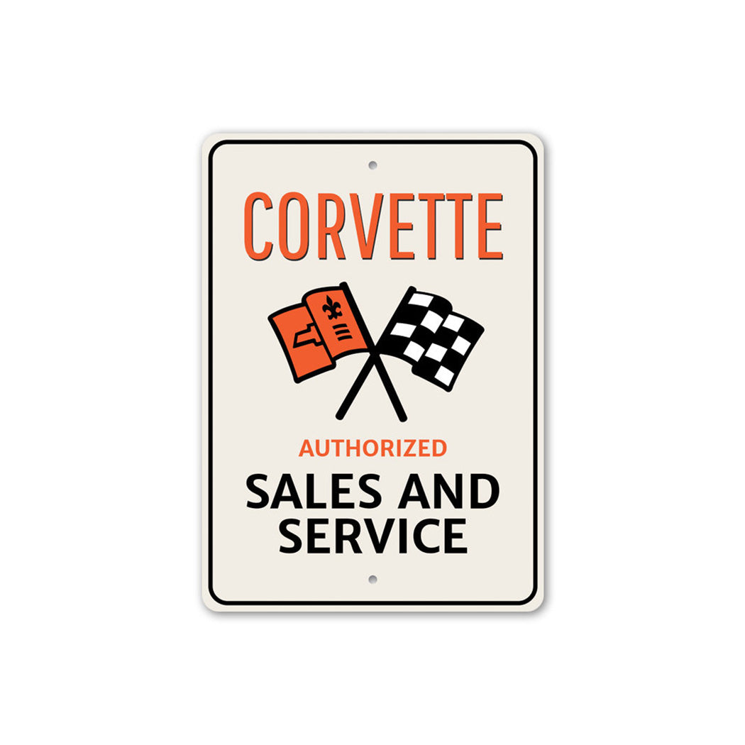 Corvette Authorized Service Sign