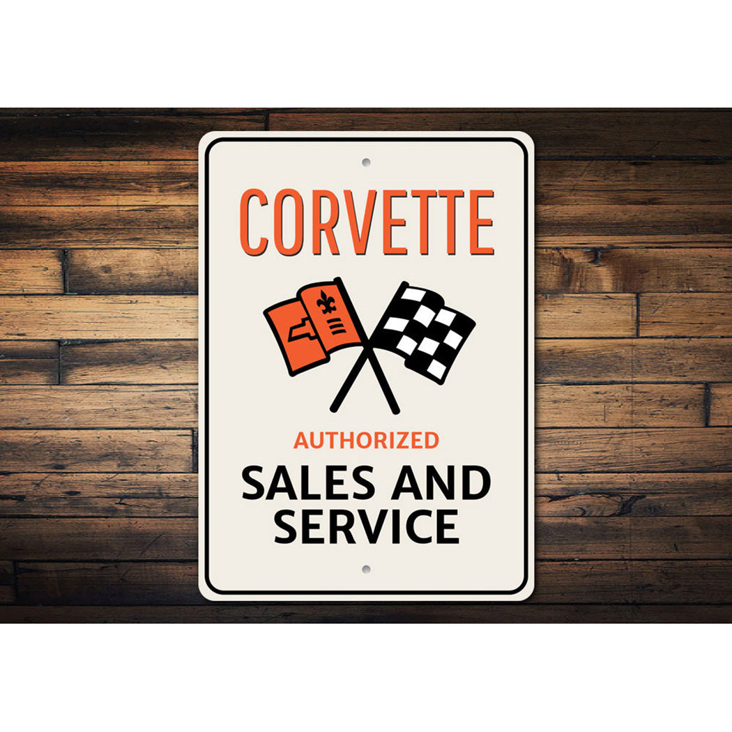 Corvette Authorized Service Sign