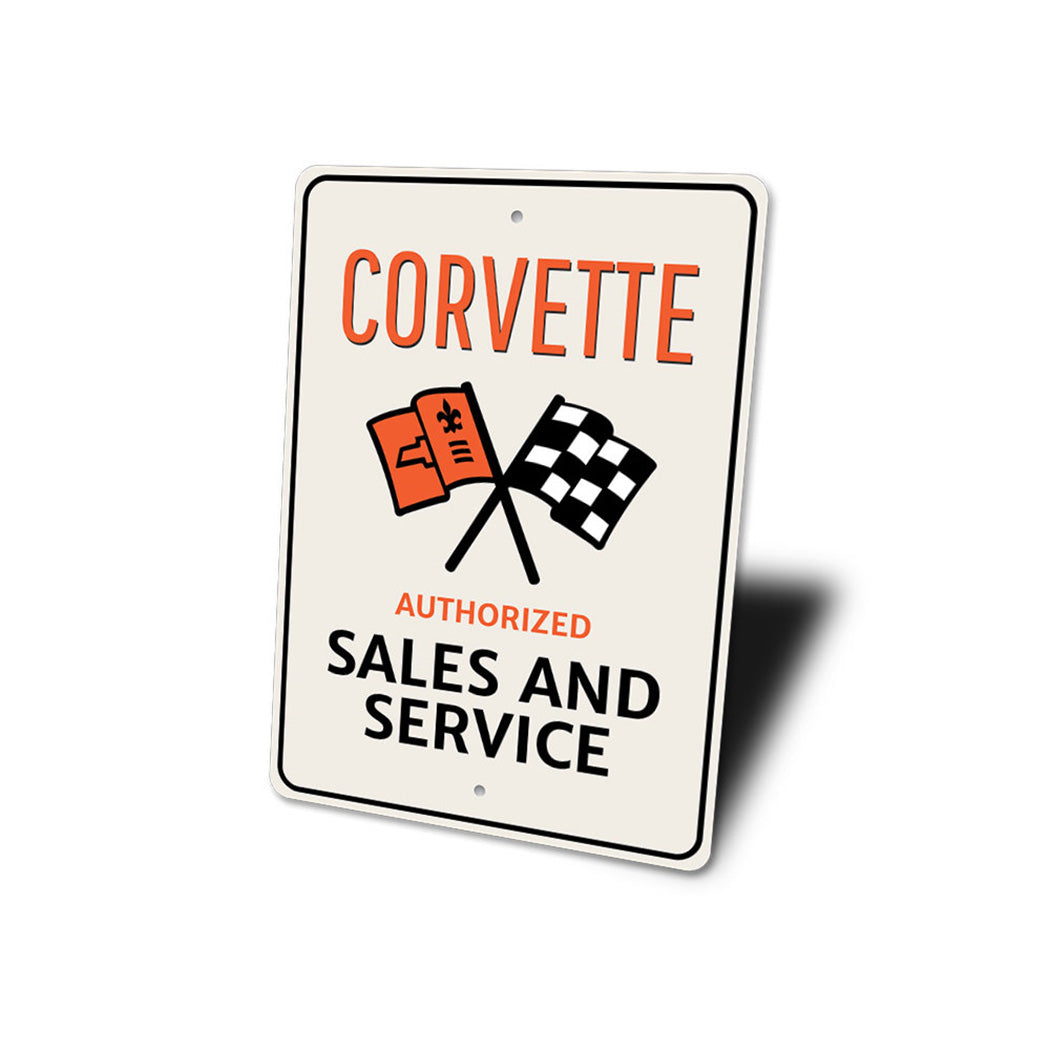 Corvette Authorized Service Sign