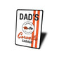 Dads Chevy Corvette Garage Sign