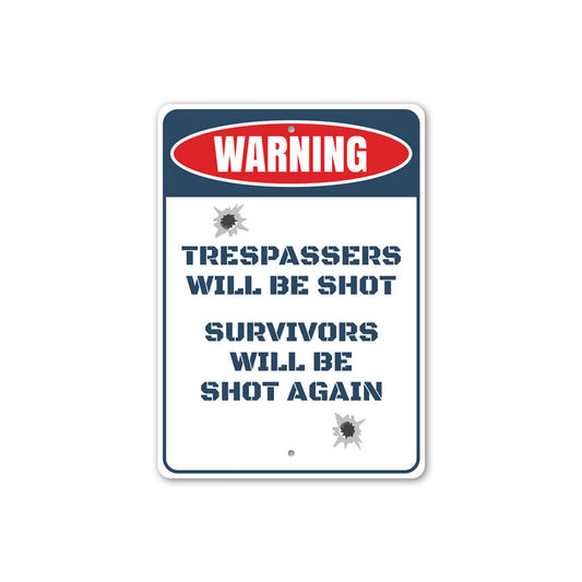 Trespassers Will Be Shot Sign